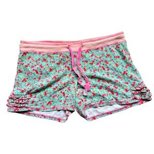 Sundance Pink and Green Floral Athletic Shorts